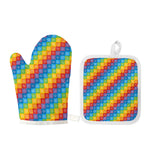 Reiki And The 7 Chakras Pattern Print Oven Mitt And Pot Holder Set