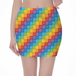 Reiki And The 7 Chakras Pattern Print Pencil Mini Skirt