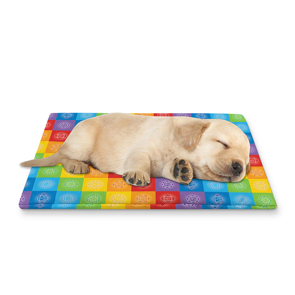 Reiki And The 7 Chakras Pattern Print Pet Cooling Mat Cover