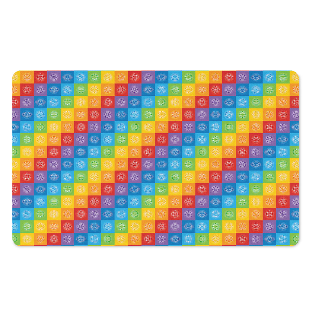 Reiki And The 7 Chakras Pattern Print Polyester Doormat
