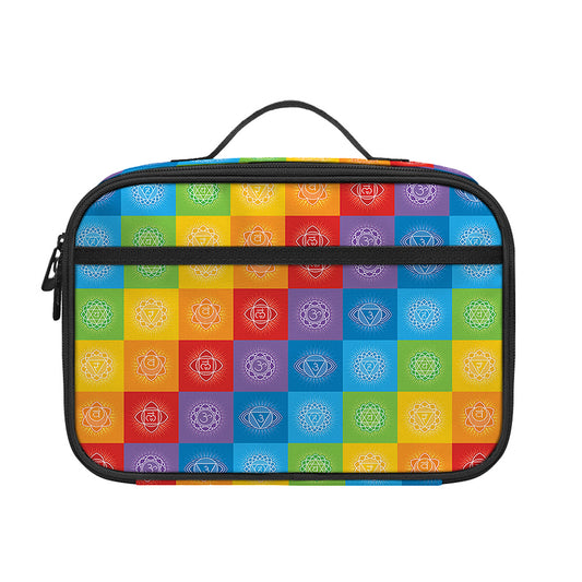 Reiki And The 7 Chakras Pattern Print Portable Lunch Bag