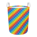 Reiki And The 7 Chakras Pattern Print Round Laundry Basket