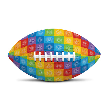 Reiki And The 7 Chakras Pattern Print Rugby Ball