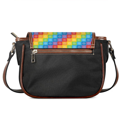 Reiki And The 7 Chakras Pattern Print Saddle Bag