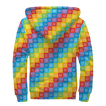 Reiki And The 7 Chakras Pattern Print Sherpa Lined Zip Up Hoodie