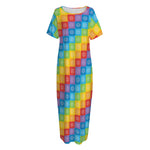 Reiki And The 7 Chakras Pattern Print Short Sleeve Long Nightdress