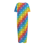 Reiki And The 7 Chakras Pattern Print Short Sleeve Long Nightdress