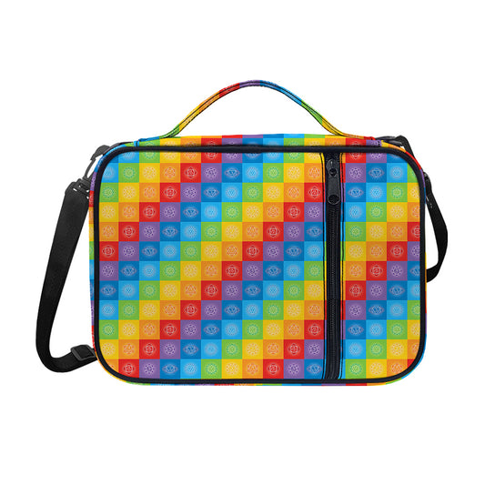 Reiki And The 7 Chakras Pattern Print Shoulder Strap Bible Bag