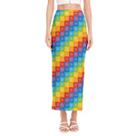Reiki And The 7 Chakras Pattern Print Side Slit Maxi Skirt