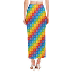 Reiki And The 7 Chakras Pattern Print Side Slit Maxi Skirt
