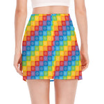 Reiki And The 7 Chakras Pattern Print Side Slit Mini Skirt