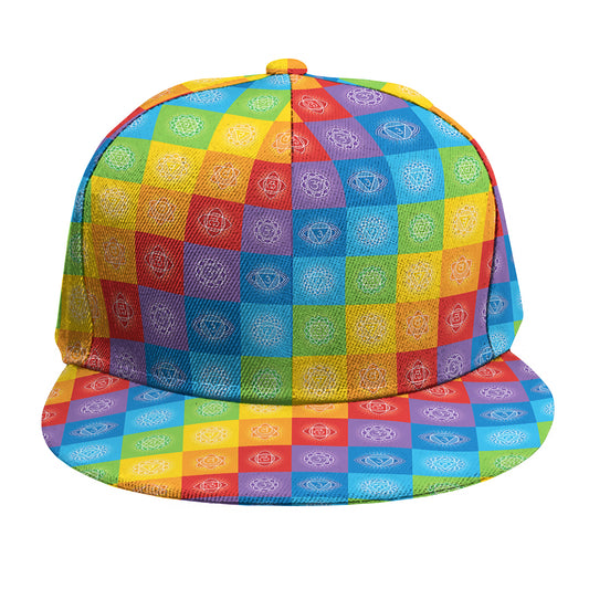 Reiki And The 7 Chakras Pattern Print Snapback Cap