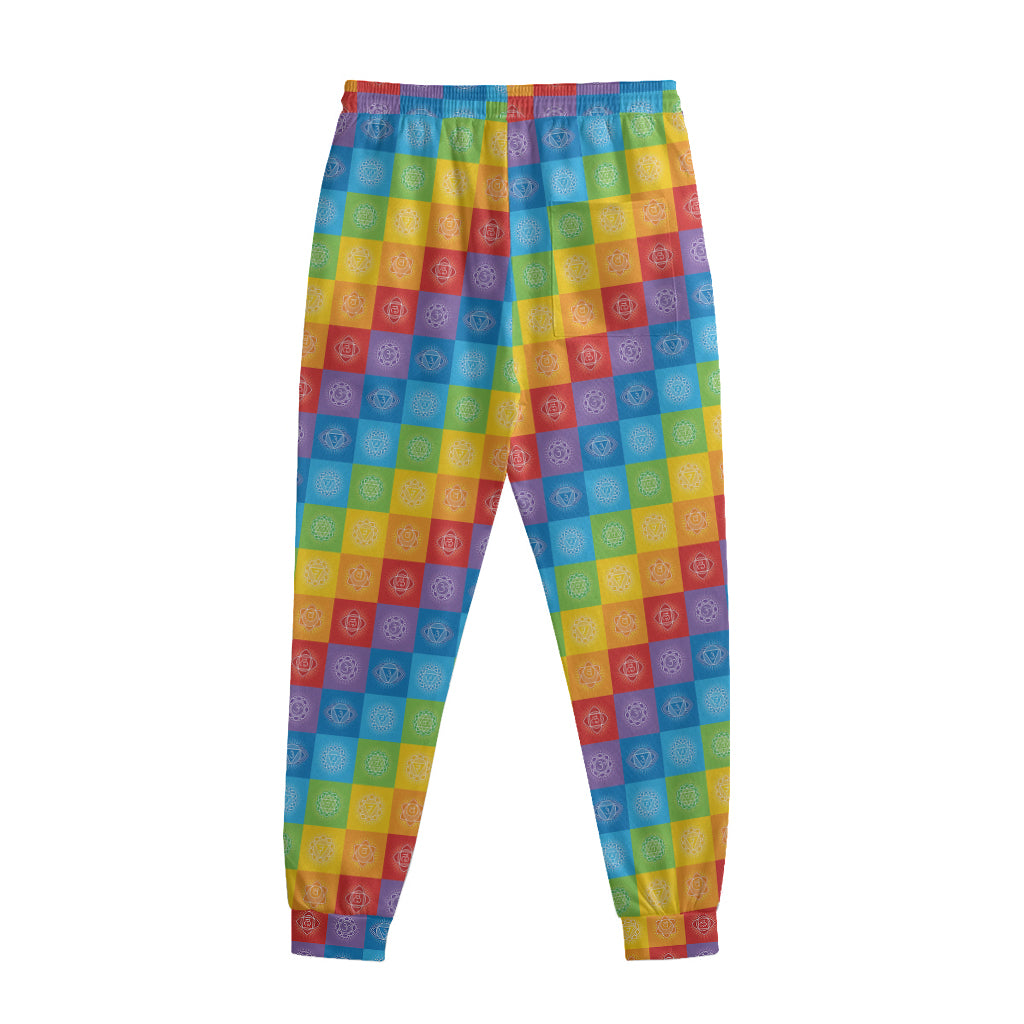 Reiki And The 7 Chakras Pattern Print Sweatpants