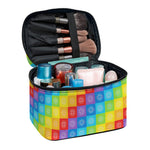 Reiki And The 7 Chakras Pattern Print Travel Makeup Bag