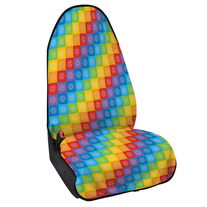 Reiki And The 7 Chakras Pattern Print Waterproof Car Seat Cover
