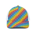 Reiki And The 7 Chakras Pattern Print White Mesh Trucker Hat