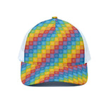 Reiki And The 7 Chakras Pattern Print White Mesh Trucker Cap