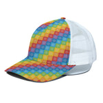 Reiki And The 7 Chakras Pattern Print White Mesh Trucker Cap