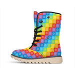 Reiki And The 7 Chakras Pattern Print Winter Boots
