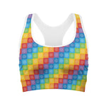 Reiki And The 7 Chakras Pattern Print Women's Sports Bra