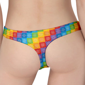 Reiki And The 7 Chakras Pattern Print Women's Thong