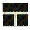 Reiki And The Seven Chakras Print 3 Piece Kitchen Curtains