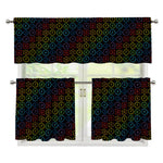 Reiki And The Seven Chakras Print 3 Piece Kitchen Curtains