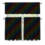 Reiki And The Seven Chakras Print 3 Piece Kitchen Curtains