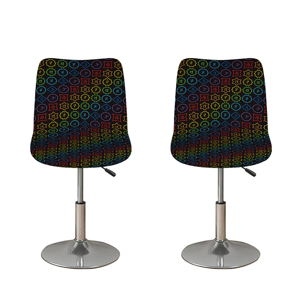 Reiki And The Seven Chakras Print Bar Stool Covers