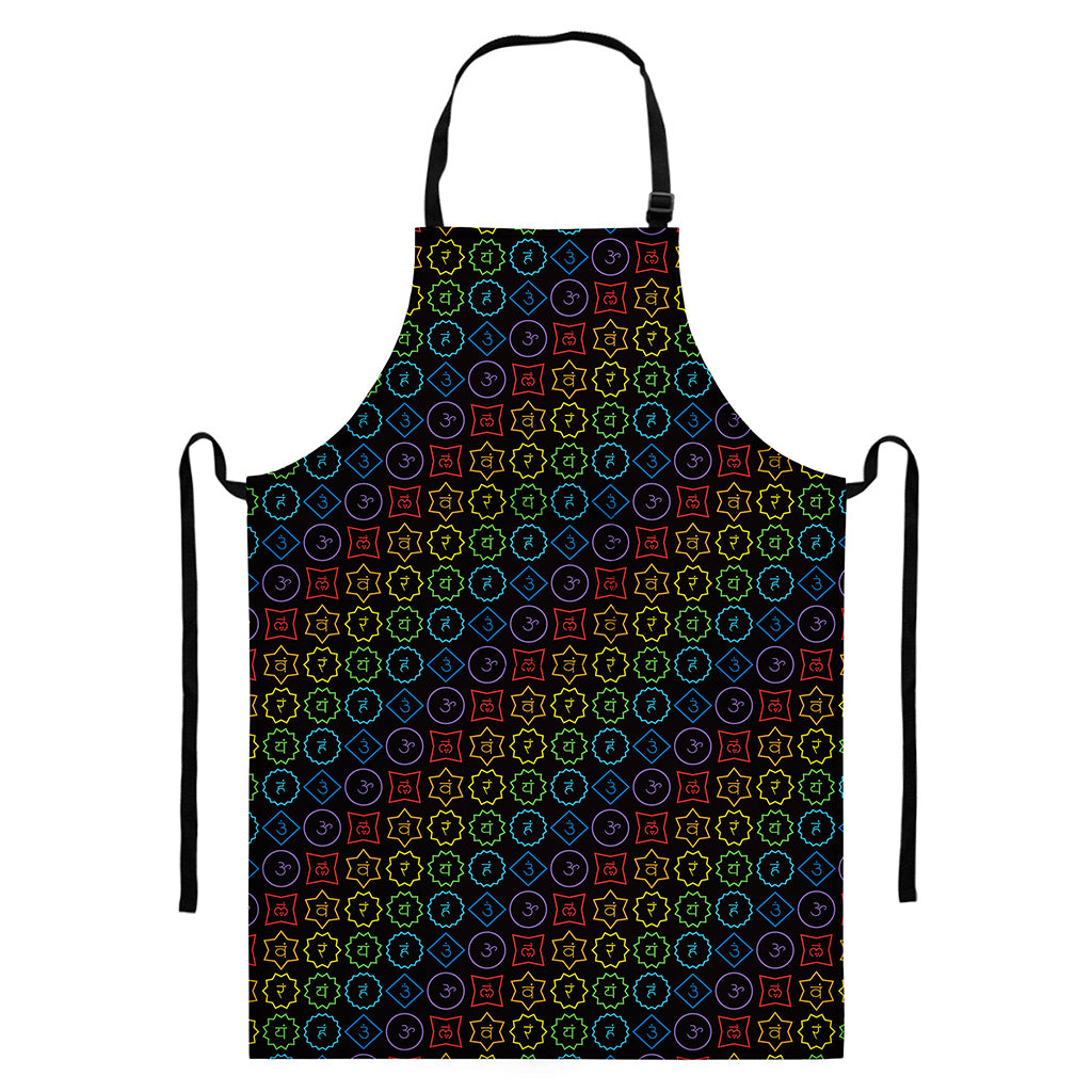 Reiki And The Seven Chakras Print Bib Apron With Pocket