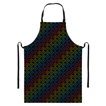 Reiki And The Seven Chakras Print Bib Apron With Pocket