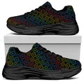 Reiki And The Seven Chakras Print Black Chunky Shoes