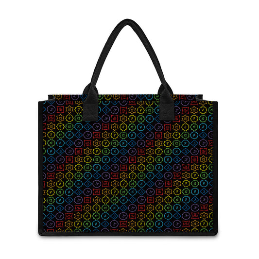 Reiki And The Seven Chakras Print Canvas Tote Bag