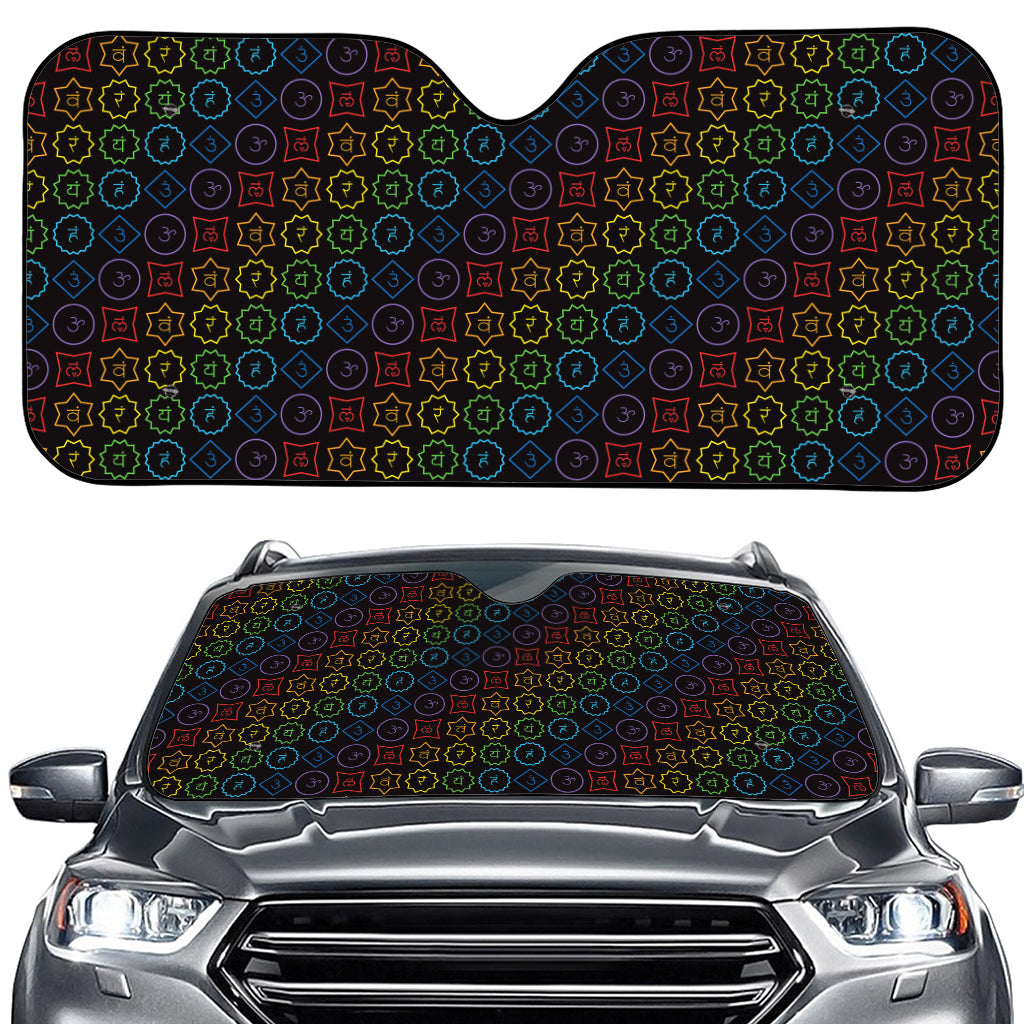 Reiki And The Seven Chakras Print Car Windshield Sun Shade