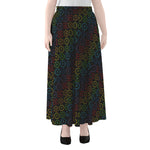 Reiki And The Seven Chakras Print Chiffon Maxi Skirt