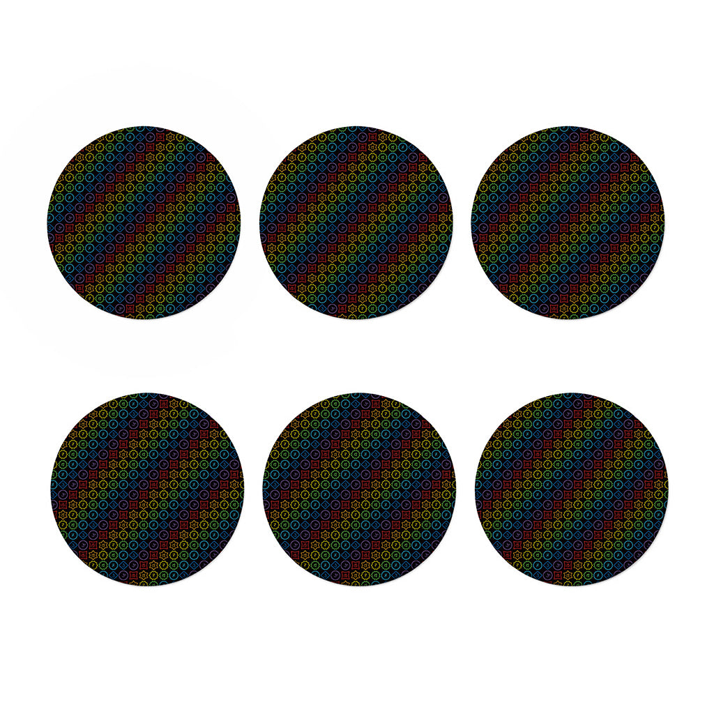 Reiki And The Seven Chakras Print Coaster Set