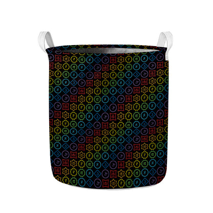 Reiki And The Seven Chakras Print Collapsible Laundry Basket