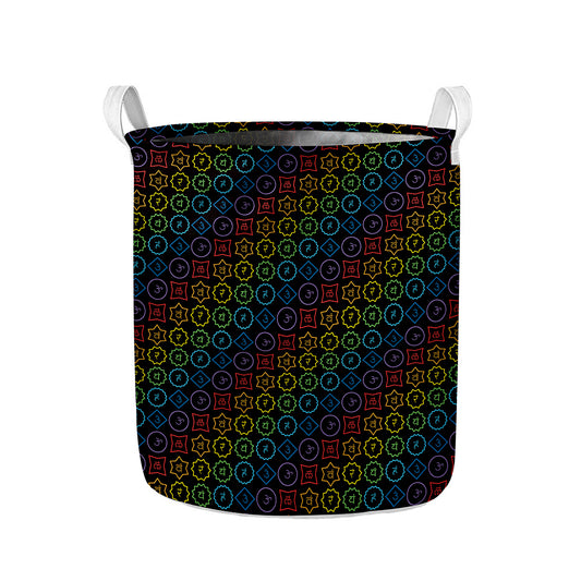 Reiki And The Seven Chakras Print Collapsible Laundry Basket
