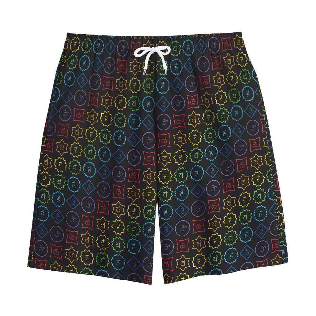 Reiki And The Seven Chakras Print Cotton Shorts