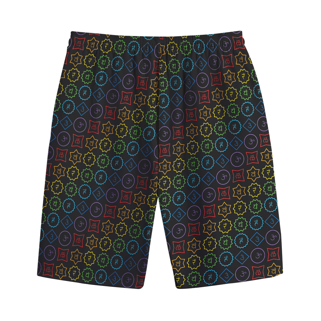 Reiki And The Seven Chakras Print Cotton Shorts