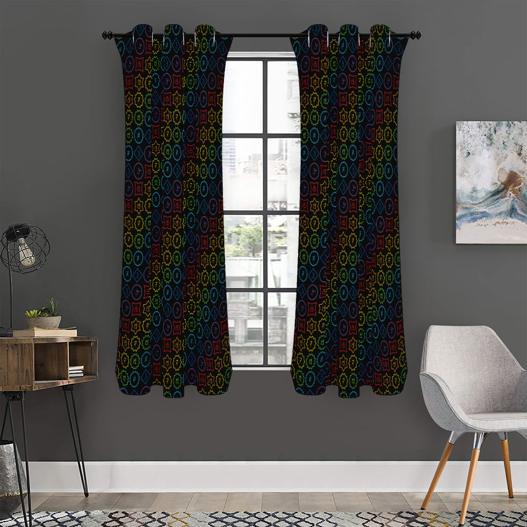Reiki And The Seven Chakras Print Curtain