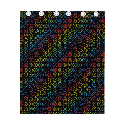 Reiki And The Seven Chakras Print Curtain