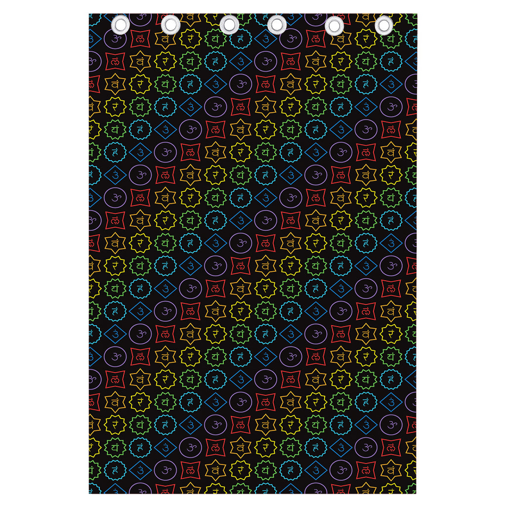 Reiki And The Seven Chakras Print Curtain