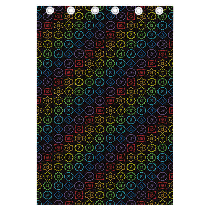 Reiki And The Seven Chakras Print Curtain