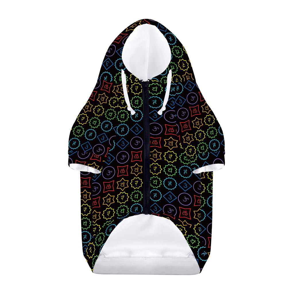 Reiki And The Seven Chakras Print Dog Zip Up Hoodie
