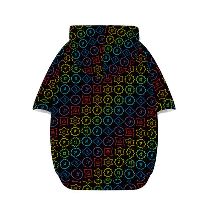 Reiki And The Seven Chakras Print Dog Zip Up Hoodie