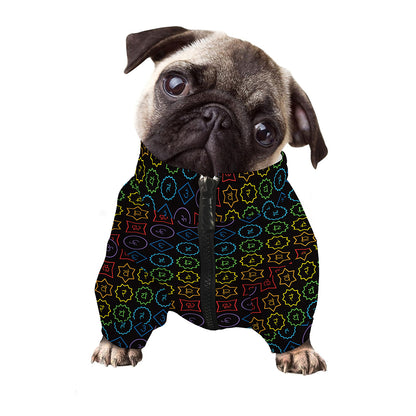 Reiki And The Seven Chakras Print Dog Zip Up Jacket