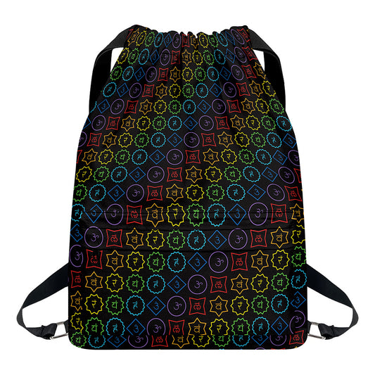 Reiki And The Seven Chakras Print Drawstring Backpack