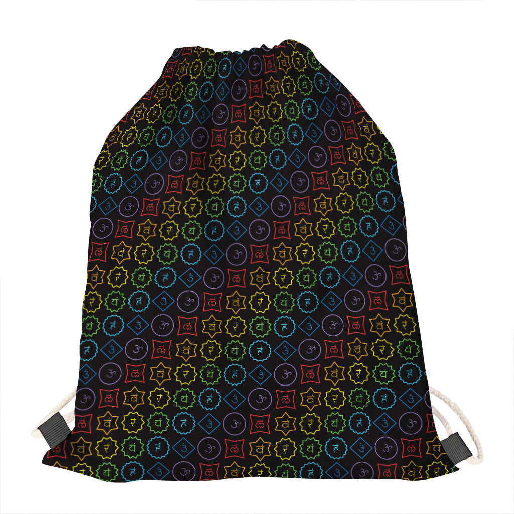 Reiki And The Seven Chakras Print Drawstring Bag