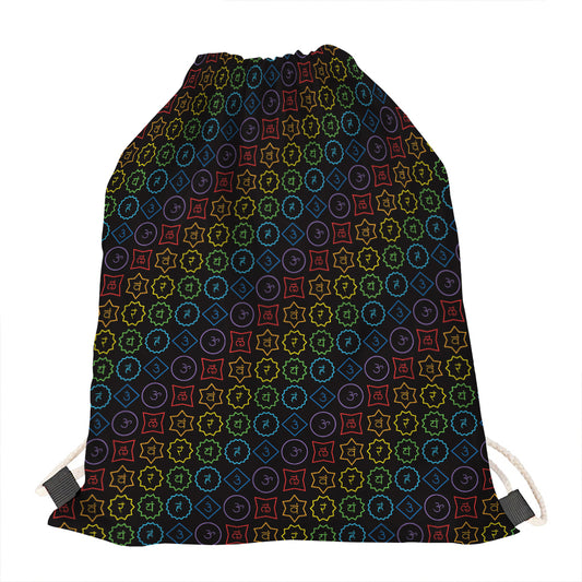 Reiki And The Seven Chakras Print Drawstring Bag